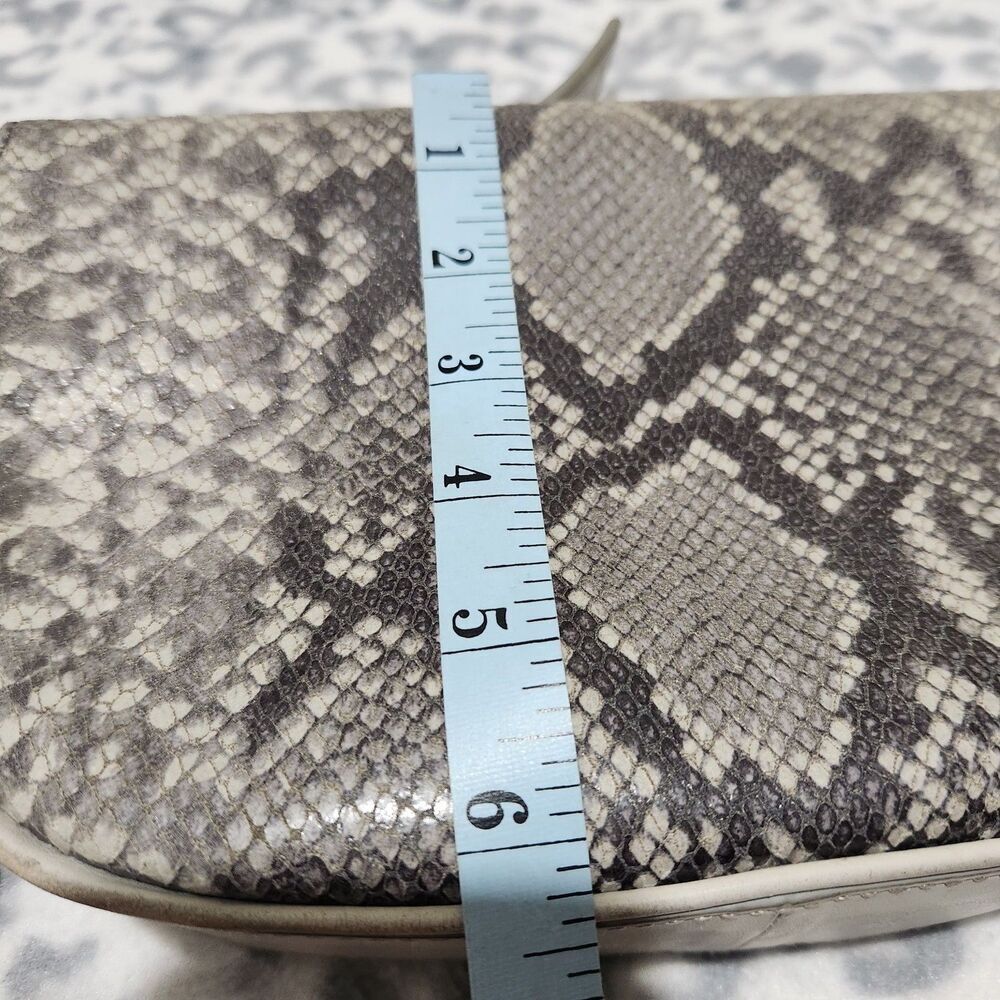 Banana Republic Crossbody Leather Bag 10x6x2 Snake Print - Picture 7 of 12